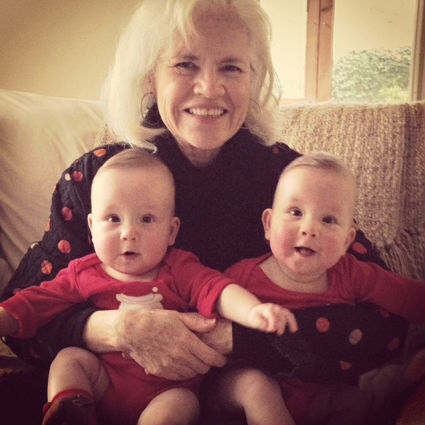 Anne with the twin grans.