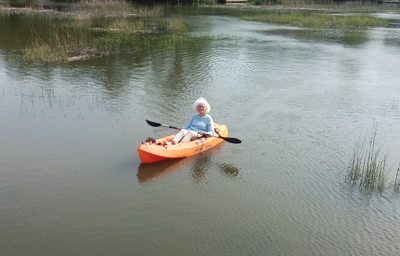 Anne kayaking