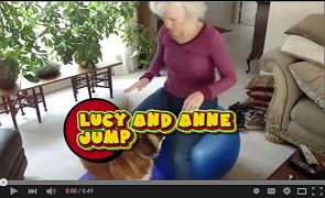 Clck to watch Lucy and Anne using the exercise ball.