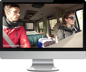 Click to watch the video about the nomadic Canadian couple who lives in their van.