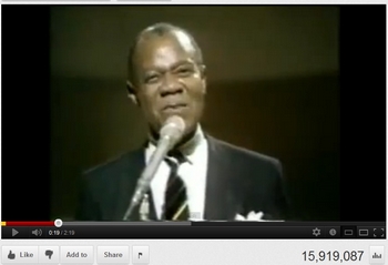 Click to see and hear Louis Armstrong sing What a Wonderful World